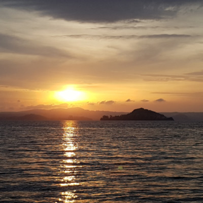 Bolsena - L'isola Martana al tramonto